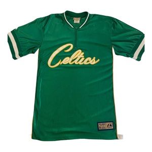 Majestic Hardwood Classics Vintage Celtics Warmup Jersey Mens XL